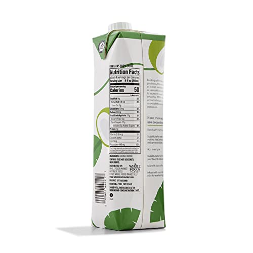 Image of 365 by Whole Foods Market,Coconut Water,33.8 Fl Oz,(Pack of 4)