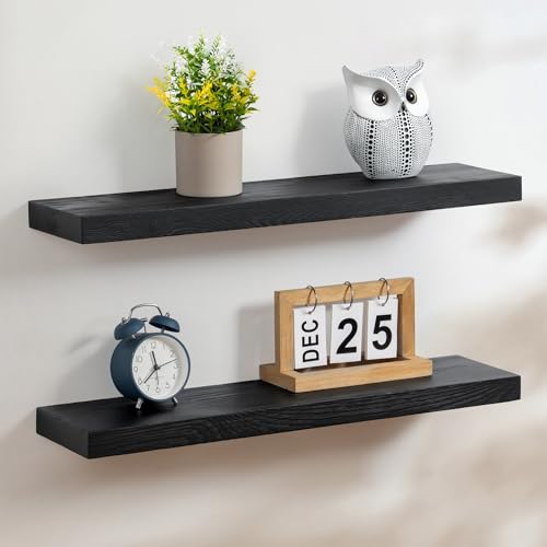 Fun Memories Handcrafted European Pine Floating Shelves - Natural Rustic