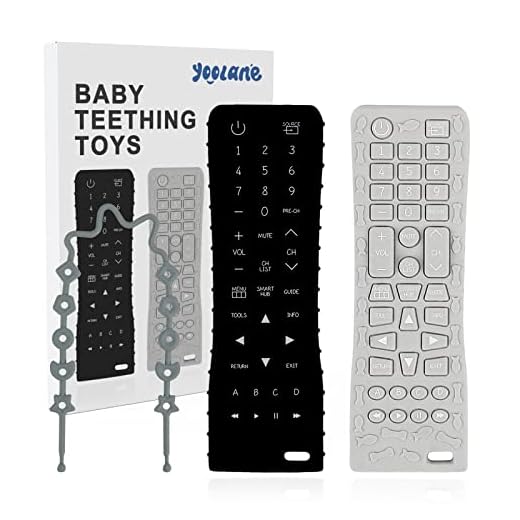 Yoolane Mordedor Bebe Refrigerante - 2pcs Juguetes Bebes 3-24 Meses, Mordedor de Mando a Distancia, Mordedores Bebes 3-6Meses 6-12 Meses, Mordedore Bebe Silicona, Juguete la Dentición Bebés Niños Niña