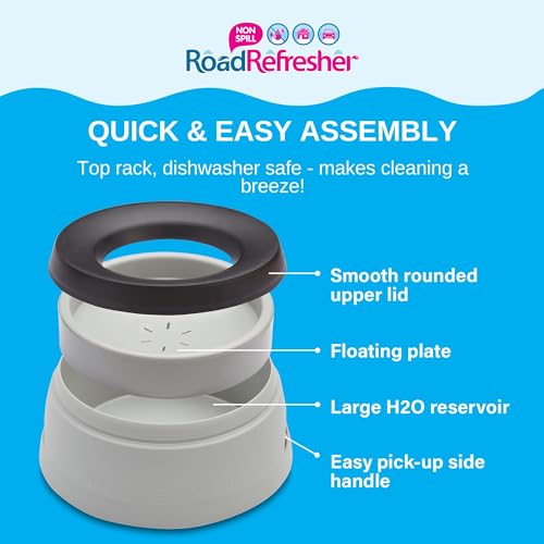 Road Refresher Non Spill Water Bowl Grey Small