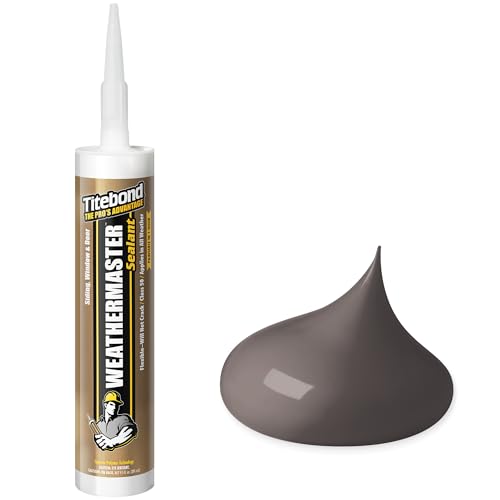 Image of Titebond WeatherMaster Sealant, Bronze - Polymer Exterior Caulk for Windows, Doors, Siding & Trim, Flexible, UV-Resistant, Paintable in 1 Hour, Low VOC - 44071, 9.5 Oz. Cartridge