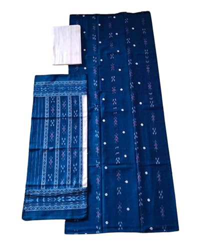 Image of Odisha Sambalpuri Handloom Woman's Pure Cotton Handloom Dress Material With Dupatta Bottom Wear 3 Pic Set Sambalpuri dress material Unstitched