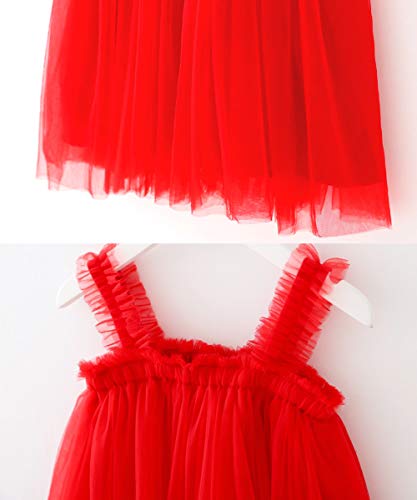 Image of BGFKS Layered Tulle Tutu Dress for Toddler Girls,Baby Girl Rainbow Tutu Princess Skirt Set with Flower Headband.