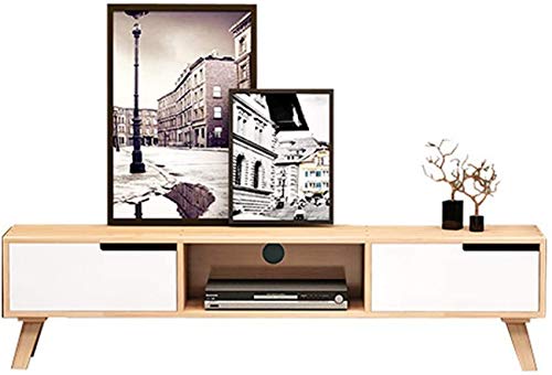 Fernsehkonsole TV-Ständer Medienkonsole aus Holz mit Schubladen und offenem Regal Sofa Tisch Couchtisch Wohnzimmer Media Stand Entertainment