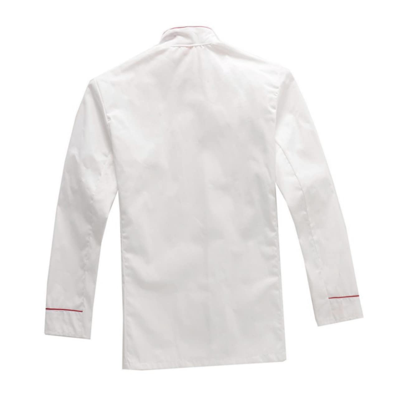 LIFKOME Long Sleeve Chef Jacket Casual Loose Splash Work Clothes for Restaurant Bar Hotel Outdoor Barbecue Red Embossed Breathable and Wearproof Catering Apparel