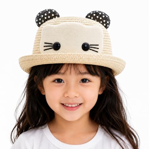Image of VRITRAZ Baby Boy's and Girl's Kids Children Cute Printed Cartoon Gift Summer Fancy Dress Straw Fasion Hat Cap 1