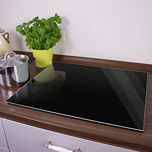 Herdabdeckplatte aus Glas | Herdabdeckung Einteilig 60x52cm | Spritzschutz für Ceranfeld Oder Induktionsherd | Schneidebrett Perfekt für die