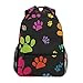 Produktbild Rucksack Lustiges Tier Hund Pfoten Geschenk Umhängetasche Travel College Retro Schüler Rucksack Gedruckt Leichtgewicht Lässig Vintage Teens Spezielle Bookbag Daypack Durable