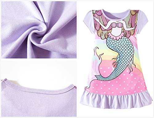 Nightgowns for Girls Kids Pajamas Princess Dress Sleepwear Night Gown 3-10 Years4