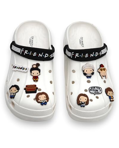 Image of SVAAR x Friends Men's Stylish Clogs with Authentic Friends Charms and Adjustable Back Strap
