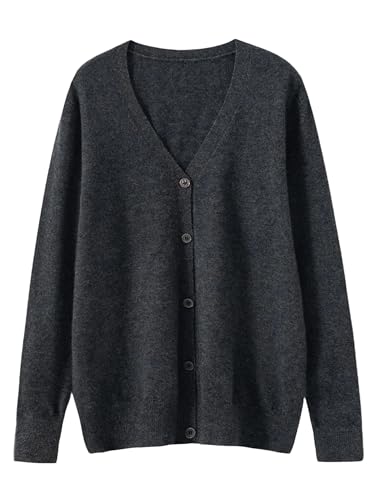 Men's Merino Wool V Neck Cardigan Long Sleeve Cashmere Knitwear Korean Style Fit Button Up Comfortable Classic Sweater