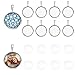 Produktbild PandaHall 10 Stück 25mm Runde Transparent Klar Glas Cabochon Kuppel Fliesen mit Anhänger Tabletts Abdeckung Fotoanhanger Herstellung Antik Silber