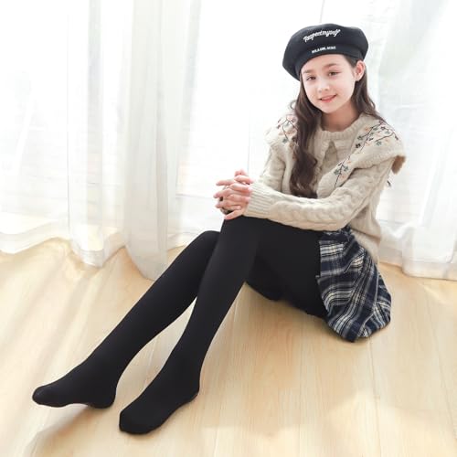 LOLANTA Girls Dance Tights Anti-slip Footed Super Soft Stockings for Kids Stretchy Ballet School Student Pantyhose2