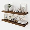 30 inch floating shelves 93 deep floating shelf wall mounted 30 wall shelves rustic deep bookshelf large display shelves storage shelves for bedroom living room brown set of 2  urban country home decor