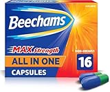 Beechams Max Strength All in One Capsules, Cold & Flu Relief medicine for adults, with Paracetamol, 16s