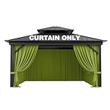 Pakunoda Ersatz-Pavillon-Vorhang, universal, 4 Paneele, Seitenwände, 25,4 x 33 cm, wasserdicht,...