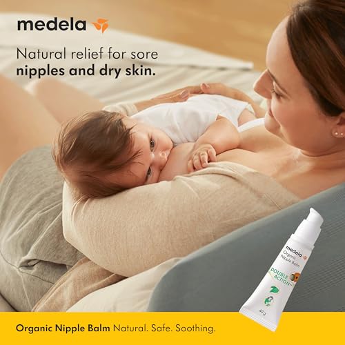 Image of Medela Organic Nipple Cream & Pumping Lubricant, Soothes & Nourishes for Breastfeeding, Made with Natural Ingredients, Provides Fast Relief for Sore Nipples, Postpartum Essential, 1.34 fl oz