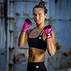 Hand-Wraps-Boxing-Inner-Gloves-Gel-Elasticated-Padded-Bandages-Under-Mitts-Long-Wrist-Support-for-MMA-Muay-Thai-Kickboxing-Martial-Arts-Training-Fist-Protector Hand Wraps Boxing Inner Gloves - Gel Elasticated Padded Bandages Under Mitts Long Wrist Support for MMA Muay Thai Kickboxing Martial Arts Training | Fist Protector (Pink, L/XL)