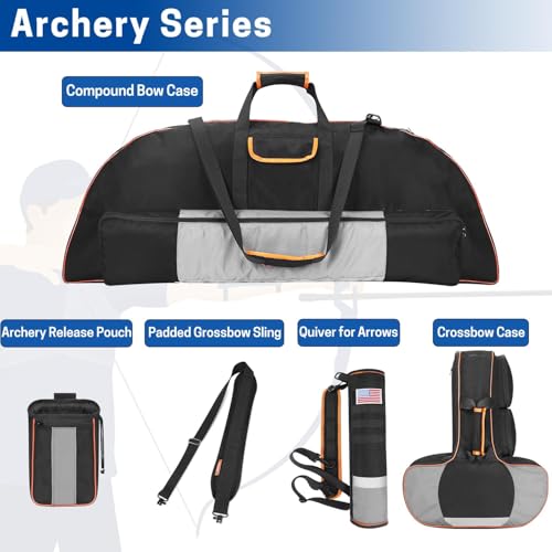 VISEMAN Crossbow Sling with Metal Swivels - Adjustable Padded Shoulder Strap (37"-53") - 1680D Polyester & Anti-Slip Backing for Archery Hunting