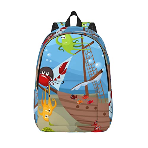 Sac à dos voyage ski et ordinateur portable Poissons S ado