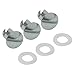 Steel Cover Buttons, 3 Piece