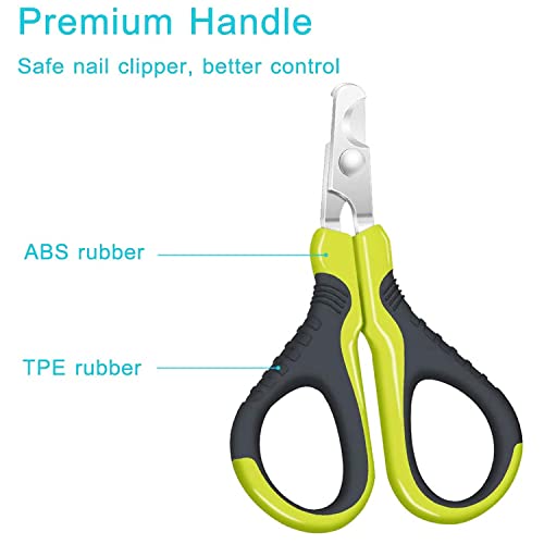 Alinana Krallenschere Kaninchen, Krallenschere Katzen mit Einzigartiger 25 Grad Schneidekopf, Fachmann Hundekrallen Schneider Für für kleine Hunde Welpen Katzen Hasen, Gebogene Klinge