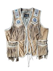 Beige Suede & White Beads White Trim