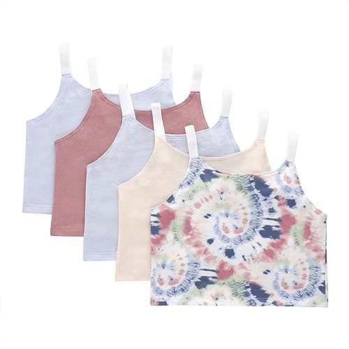 Image of Hanes Girls' Originals Tween Underwear Crop Cami Pack, Fashion Assorted, 5-Pack