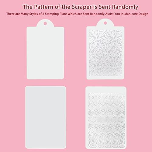 Silver French Tip Nail Stamp Double Sided Clear Nail Art Stamper Jelly With Scraper,Soft Silicone Stamper Clear Silicone Stamping #TOP1