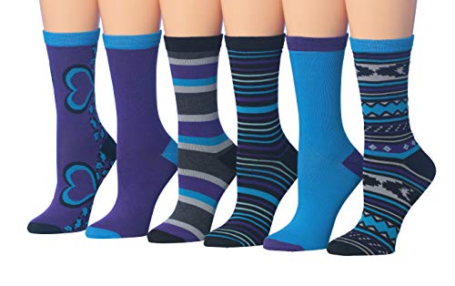 Tipi Toe Women's 12 Pairs Colorful Patterned Crew Socks (Wc71-Ab) #TOP1