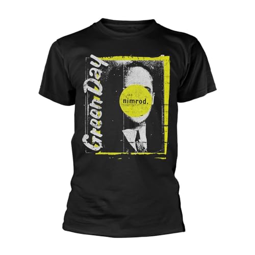 Green Day Nimrod Portrait T-Shirt Homme Noir Anti-Déformation pour Fan de Punk