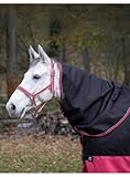 noir / bleu EQUITHEME Couvre Cou Tyrex 1200D - Couleurs - Noir/Framboise, Taille Equipement Cheval - Poney