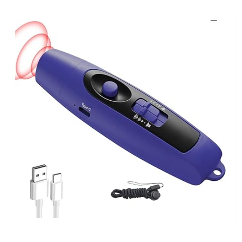 Hipzeepo Rechargeable Bear Horn Rechargeable Bear Horn to Scare Bears 125dB Electronic Air Horn with LED Flashlight & Compass with 4 Volume Levels & 3 Tones, LED Safety Light for Hiking, Camping