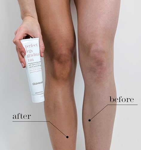 This Works Perfect Legs Gradual Tan, 150 ml — Selbstbräunungsserum mit Vitamin E, Sheabutter und ätherischen Ölen für einen natürlichen… – Ansicht 4