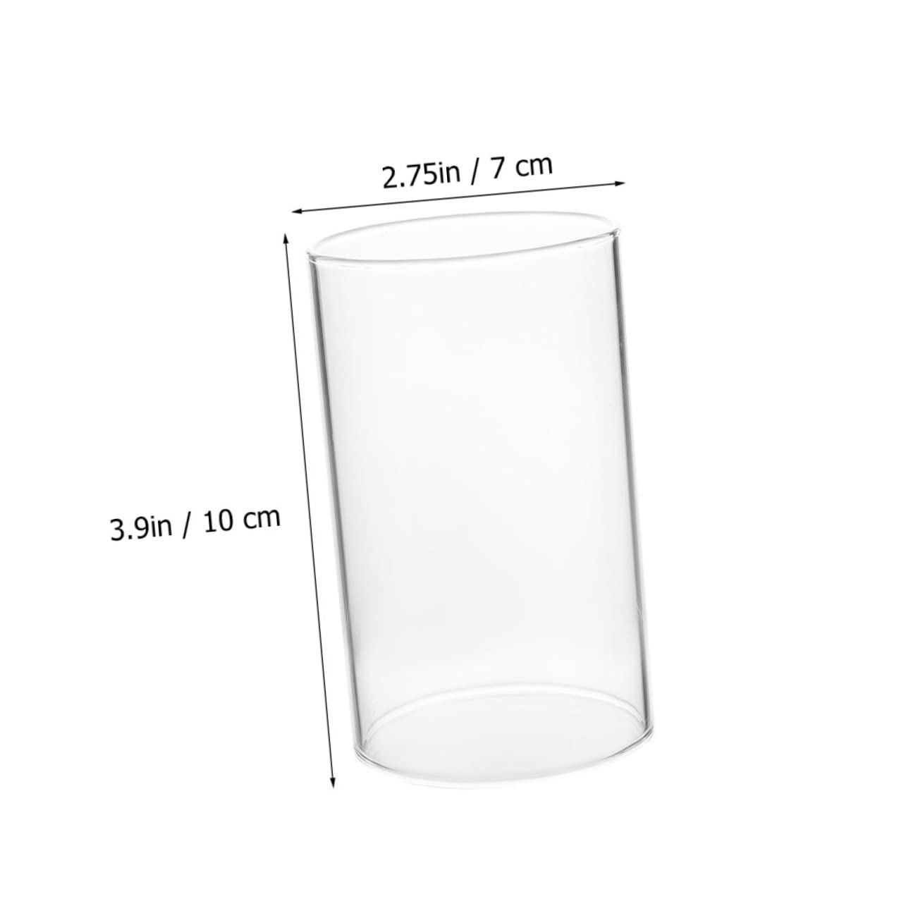 MAGICLULU Copri Candela in Vetro Trasparente, Cilindro Anti-vento, 4 Pezzi, per Candele e Luci Led, Decorazione Fai da Te Luce Calda
