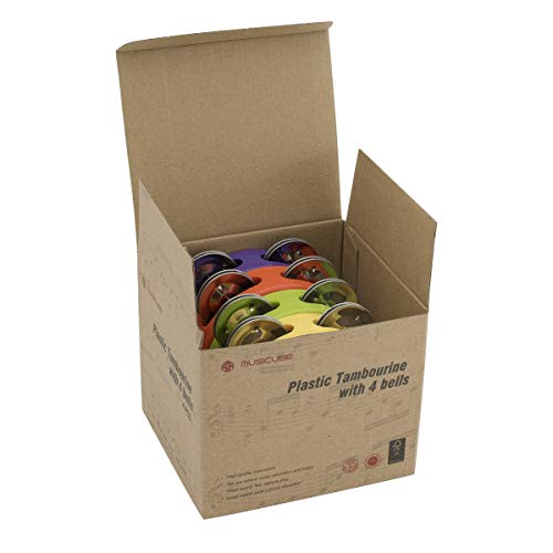 Musicube Stem Hand Tambourine Bells, 4 Cymbal Bells On Abs Plastic Hand, Kids Music Rhythm Toys, Stem Education Music Instrument For Music Center Kids Center, 4 Pack #TOP7