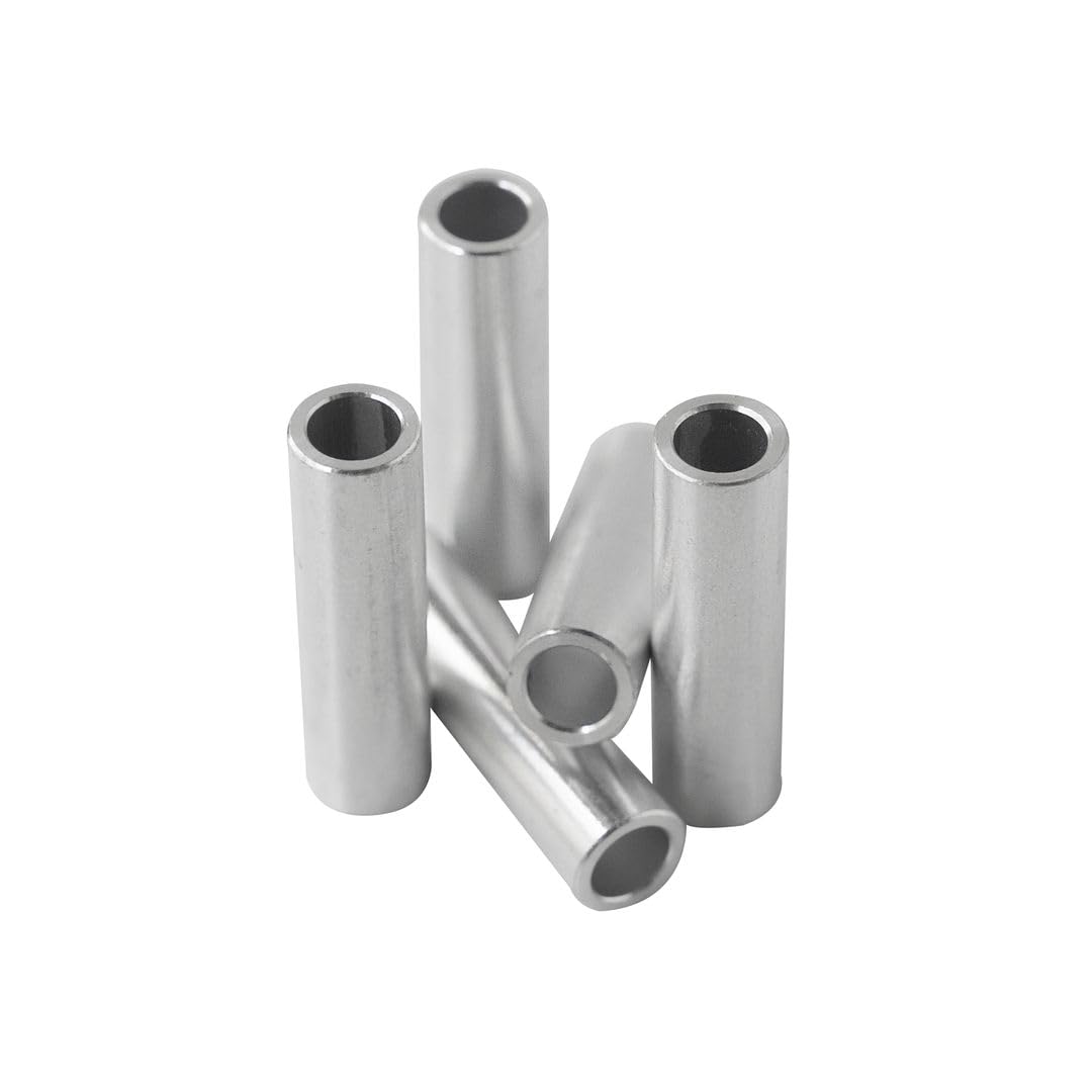 Aluminum Spacer 3/8 OD x 1/4 ID x Choose Your Length, Round Spacer Unthreaded Standoff Bushing Plain Finish, Fits Screws Bolts ¼ or M6 by Metal Spacers Online (1-3/8 Length, 50 Pack)