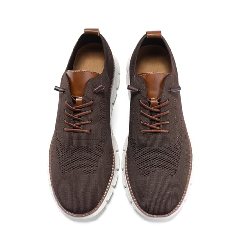 Image of Wearbreeze Men's Business Casual Oxford Sneakers - Lightweight Lace-Up Dress Shoes for Work, Travel & Daily Commute