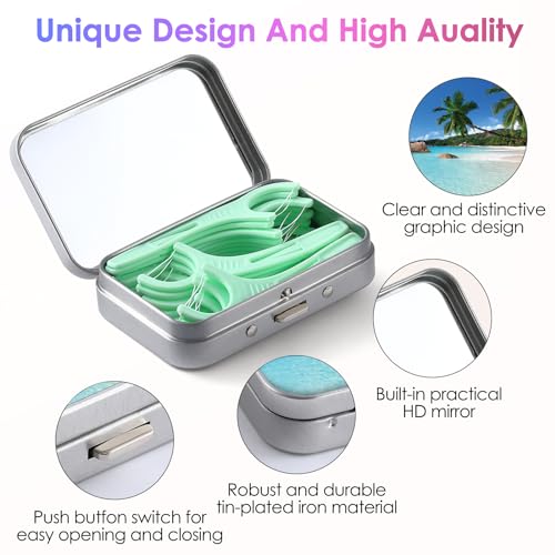 Image of Portable Dental Floss Case - Easy to Store Floss Picks, Perfect for Travel, Hotels, Dinners, Appointments, Landscape 3 Piece, 1 Foot (Pack of 1)