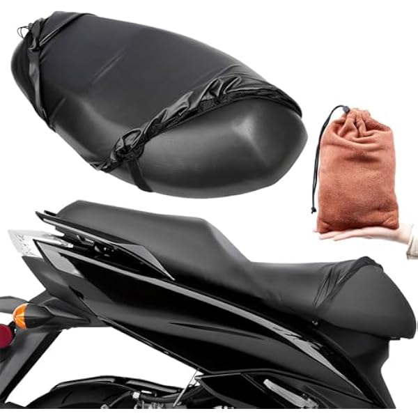 Wodoodporny pokrowiec na siodełko motocyklowe, pokrowiec na siodełko do skutera, pokrowiec na siodełko motocyklowe odporne na zarysowania z ochroną przed słońcem i deszczem, uniwersalny