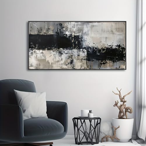 Grand art mural abstrait salon tableau moderne chambre 80x160