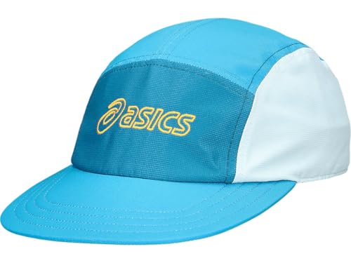 ASICS Unisex Performance Running 5 Panel Cap Running Accessories, M/L, Aegean Blue/Dark Teal