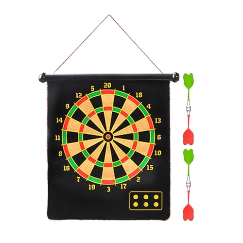 Tarjeta de dardo magnética, tablero de dardo magnético,Juego de fiesta al aire libre interior - Dartboard para adultos Juego de dardos al aire libre interior, doble faceta