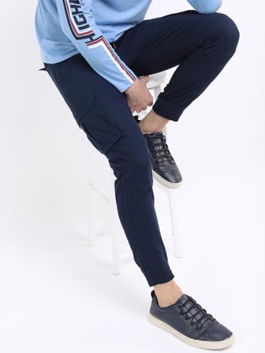 Image of Highlander Men's Cargo Jogger Trousers | Perfect for Casual Outings,Travel & Work Wear with Utility Pockets