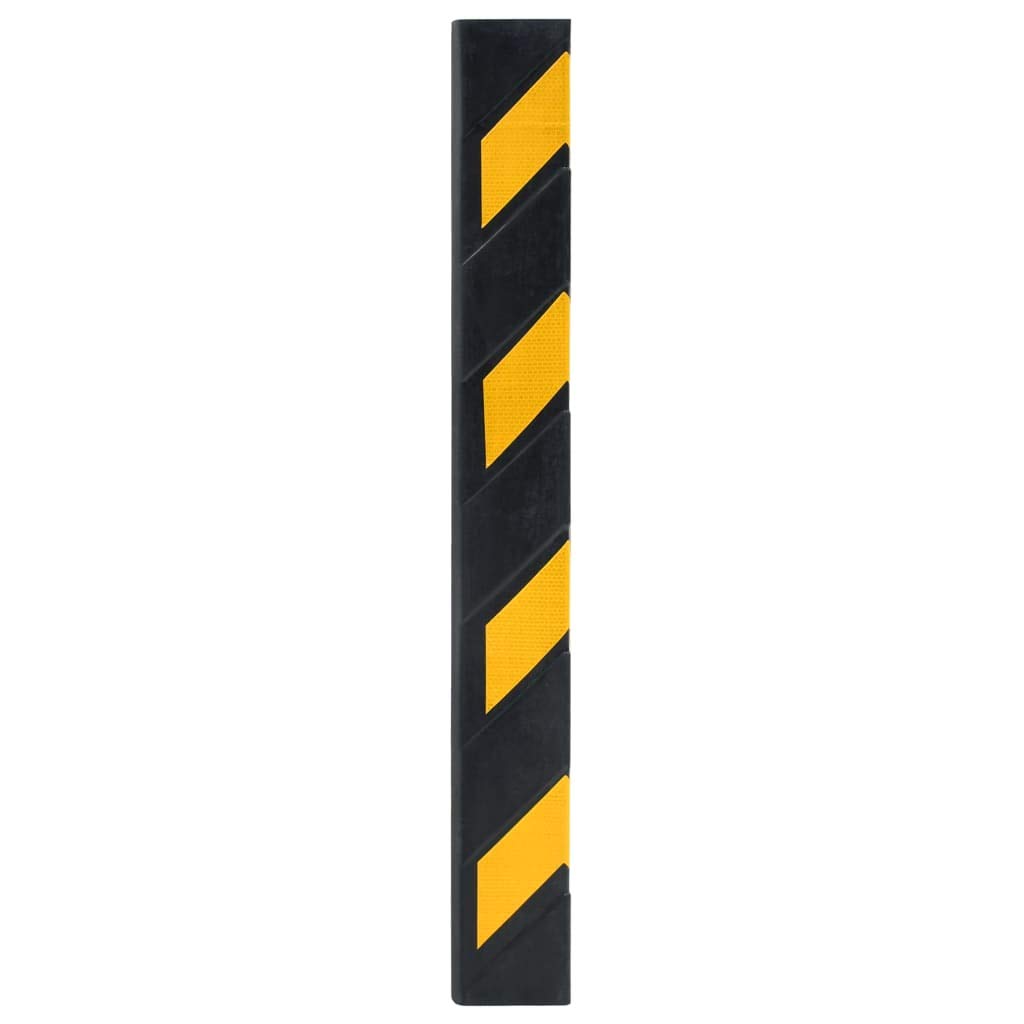 5 protectores de esquina de 80 x 10 cm, de goma, reflectantes, protectores de pared para aparcamientos y almacenes