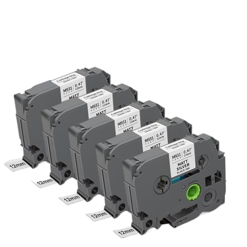 5 cintas compatibles TZe231 12mm para impresora miniatura 1
