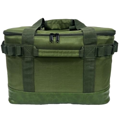 Grannerton グリーン アウトドア キャンプ ピクニックバッグ ハイ ピクニック 収納バッグ フードバッグ 大容量収納 軽量 食器 ピクニックバッグ 使いやすい