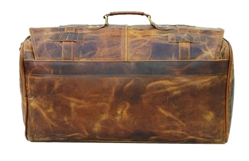 Leather Duffel Travel Gym Overnight Weekend Leather Bag Sports Cabin4