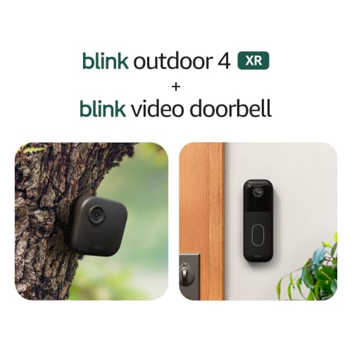 Image of Blink Video Doorbell + Outdoor 4 XR - Wireless smart security cameras, two-year battery life, go up to 400 feet from your home with extended range. Sync Module XR included.