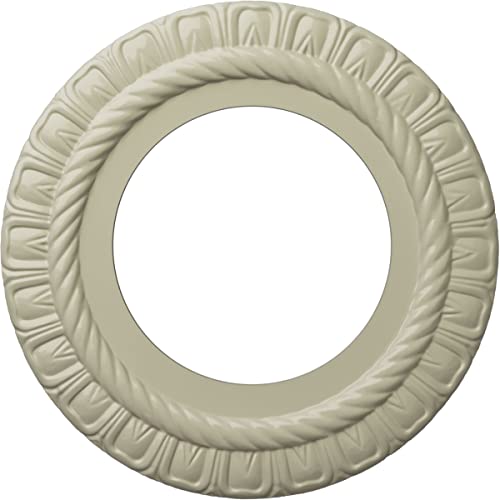 Image of Ekena Millwork CM10CLCYF 10-5 /8 inch x 5-3 /4 inch x 1 /2 inch Claremont Ceiling Medallion, Clear Yellow